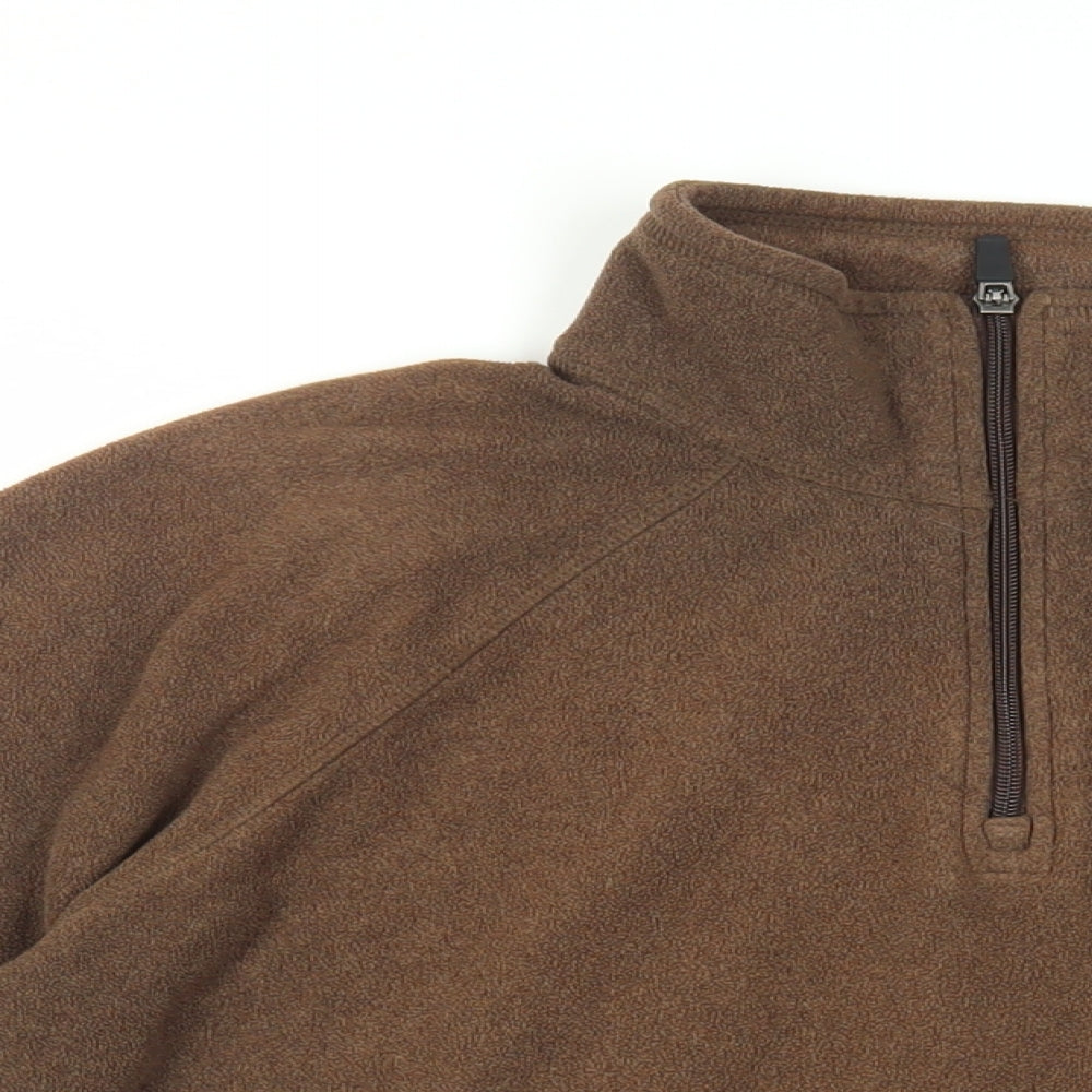 Mens UK Size M Lands' End Brown Pullover Sweatshirt