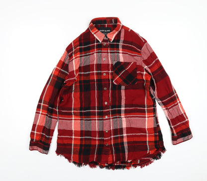 Womens UK Size S River Island Red Basic Button-Up