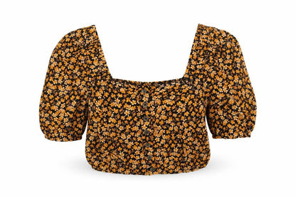 Womens UK Size XS Urban Outfitters Orange Cropped T-Shirt