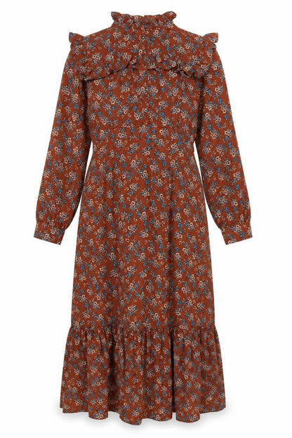 Daphnea Womens Brown Geometric Polyurethane A-Line Size S Mock Neck Zip