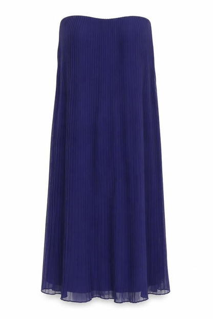 French Connection Womens Blue Polyester A-Line Size 14 Sweetheart Zip