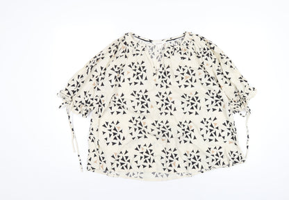 Womens UK Size 8 Per Una Ivory Basic T-Shirt