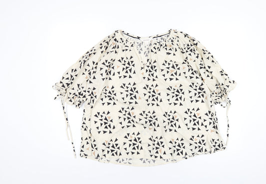 Womens UK Size 8 Per Una Ivory Basic T-Shirt