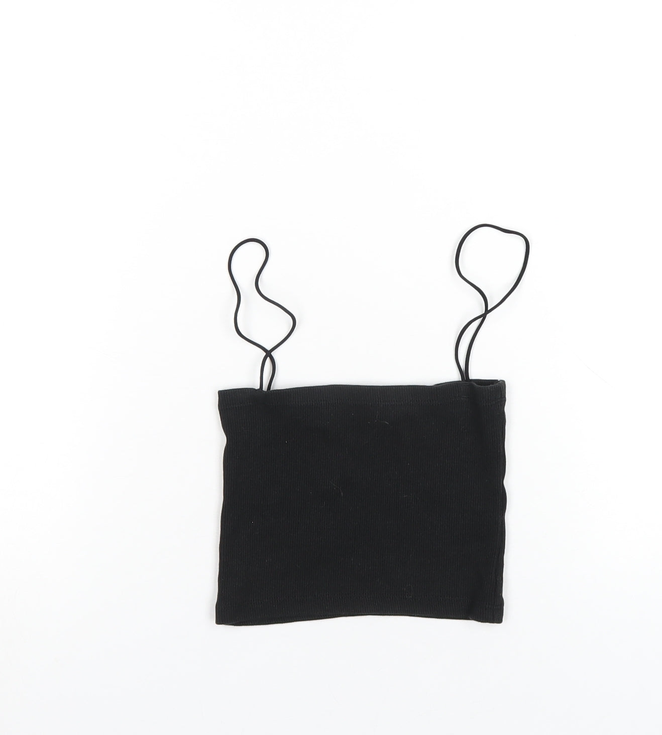 Womens UK Size S Zara Black Cropped T-Shirt