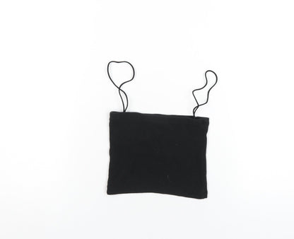 Womens UK Size S Zara Black Cropped T-Shirt