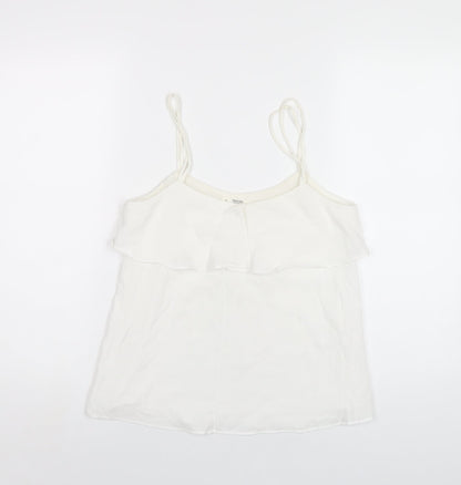 Womens UK Size XS Mango White Camisole T-Shirt