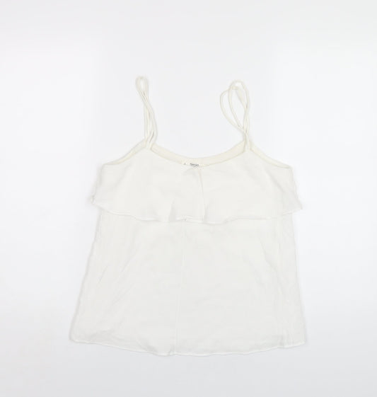 Womens UK Size XS Mango White Camisole T-Shirt