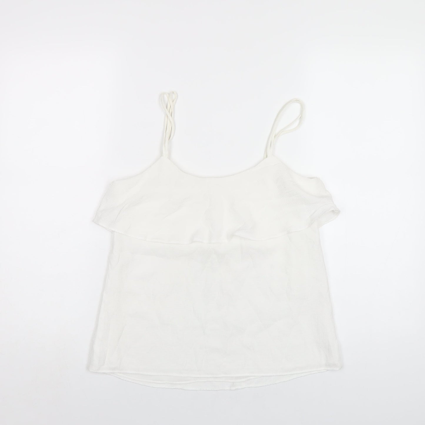 Womens UK Size XS Mango White Camisole T-Shirt