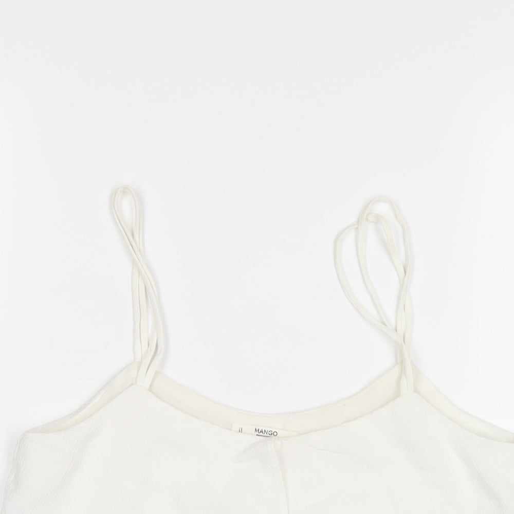 Womens UK Size XS Mango White Camisole T-Shirt