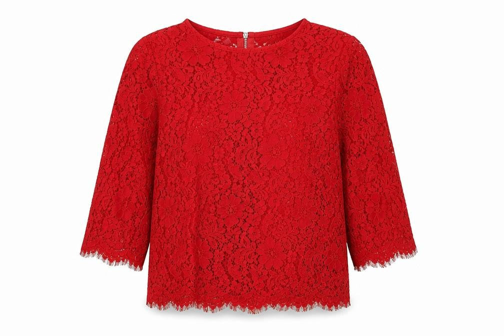 Womens UK Size 10 New Look Red Basic T-Shirt
