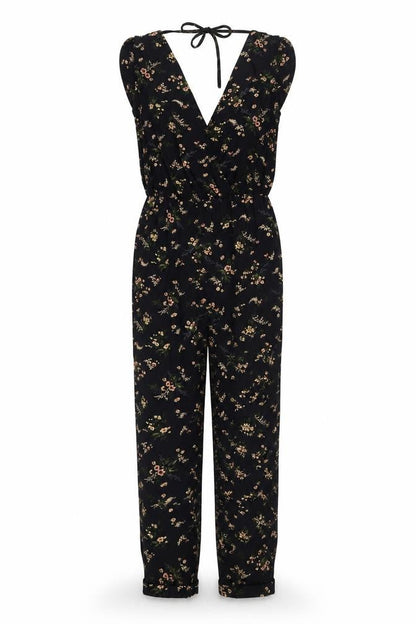 Womens UK Size 10 Topshop Black Jumpsuit One-Piece
