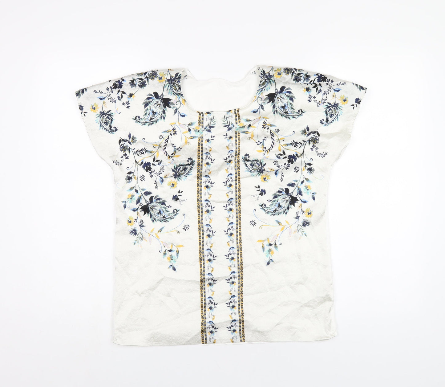 Womens UK Size 10 Marks and Spencer White Basic T-Shirt