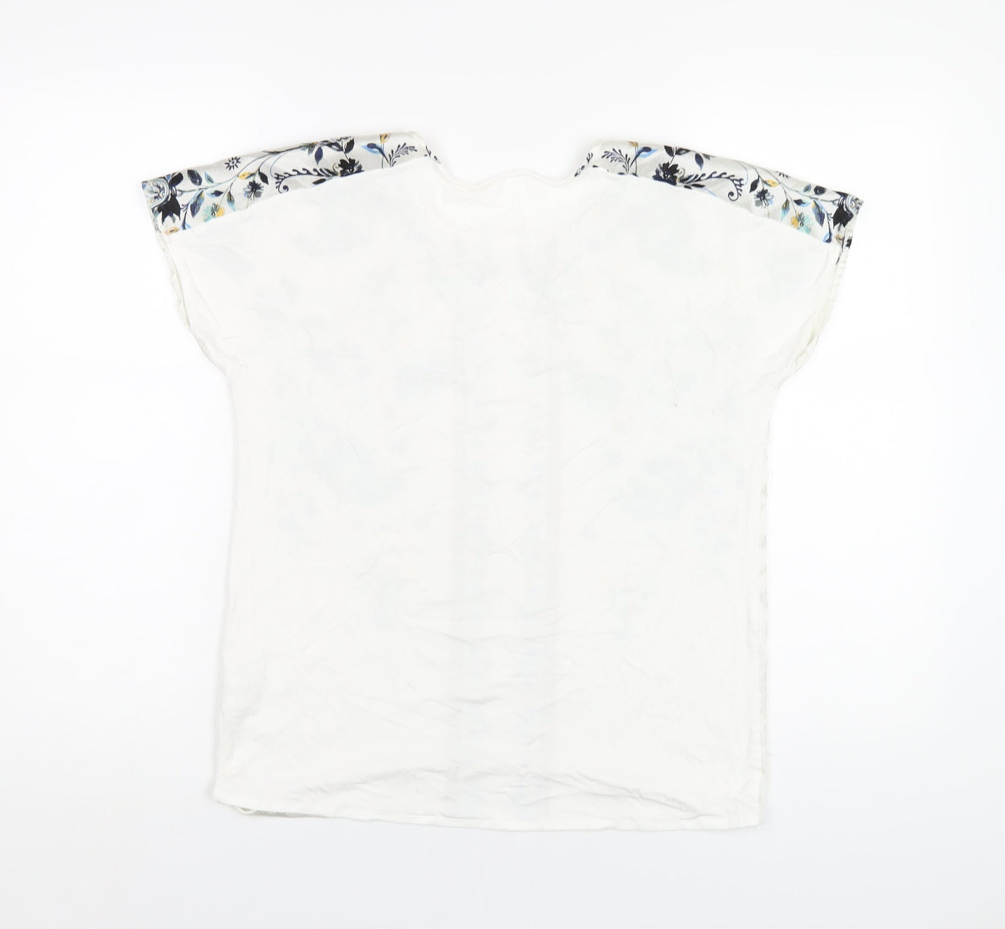 Womens UK Size 10 Marks and Spencer White Basic T-Shirt