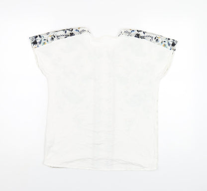Womens UK Size 10 Marks and Spencer White Basic T-Shirt