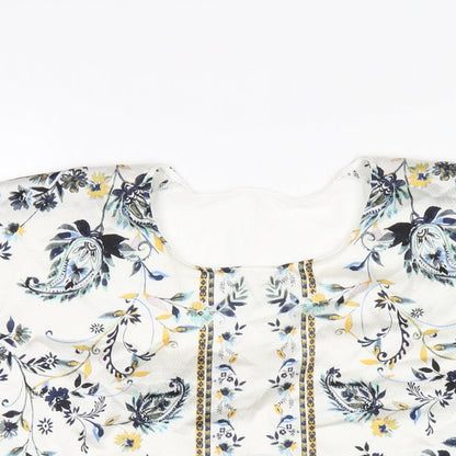Womens UK Size 10 Marks and Spencer White Basic T-Shirt