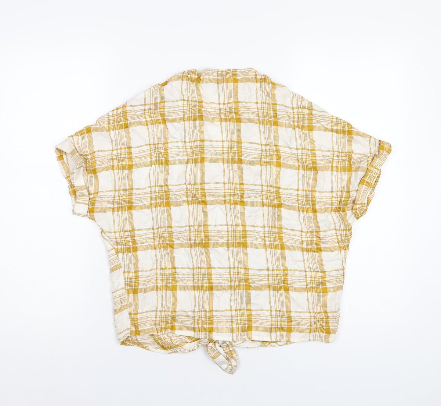 Womens UK Size 6 New Look Yellow Basic T-Shirt