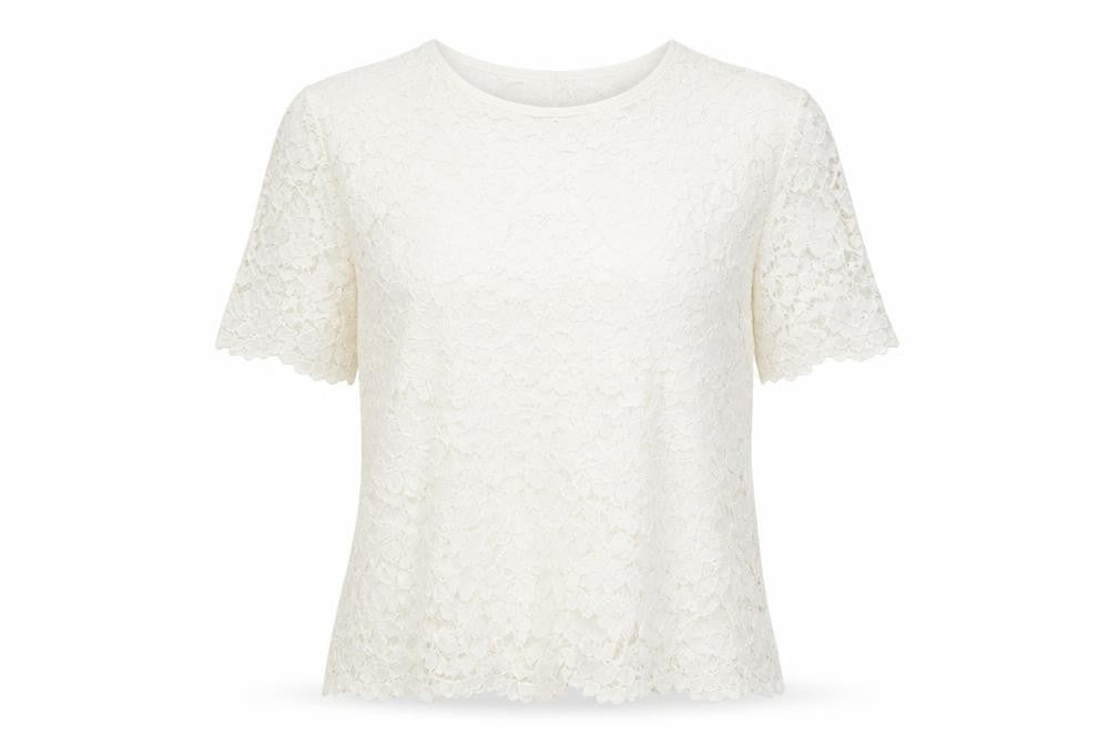Womens UK Size 14 Debenhams Ivory Basic T-Shirt