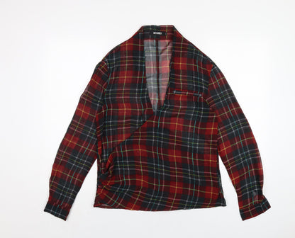 Womens UK Size 6 Missguided Red Basic Blouse