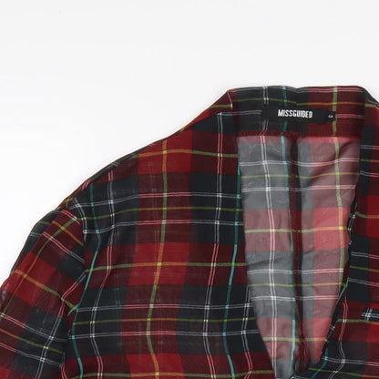 Womens UK Size 6 Missguided Red Basic Blouse