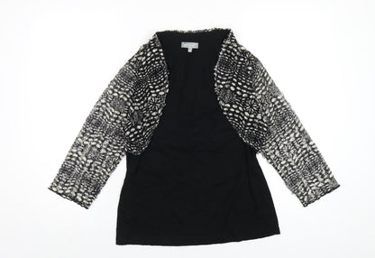 Womens UK Size 14 Per Una Black Basic T-Shirt
