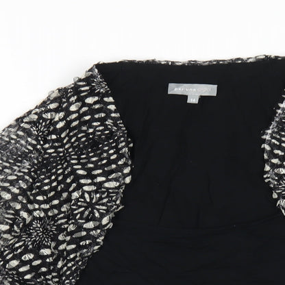 Womens UK Size 14 Per Una Black Basic T-Shirt