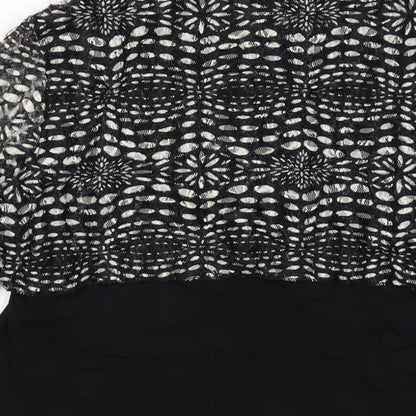 Womens UK Size 14 Per Una Black Basic T-Shirt