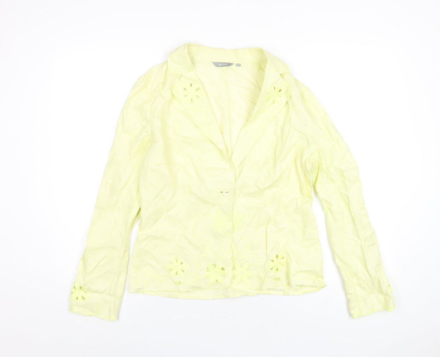 Womens UK Size 14 Per Una Yellow Jacket