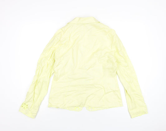 Per Una Womens Yellow Jacket Blazer Size 14 Button