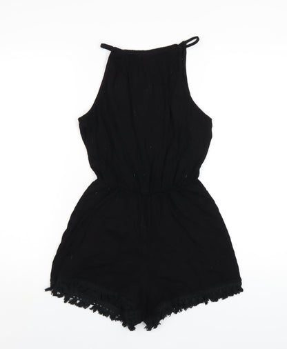 Womens UK Size 8 ASOS One-Piece Black Playsuit