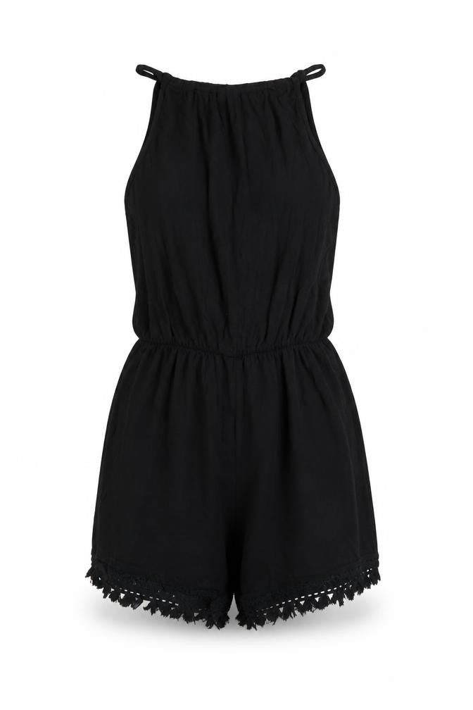 Womens UK Size 8 ASOS One-Piece Black Playsuit