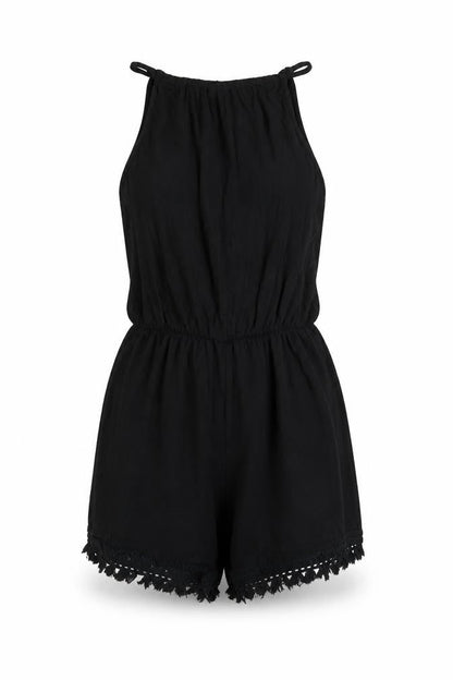 Womens UK Size 8 ASOS One-Piece Black Playsuit
