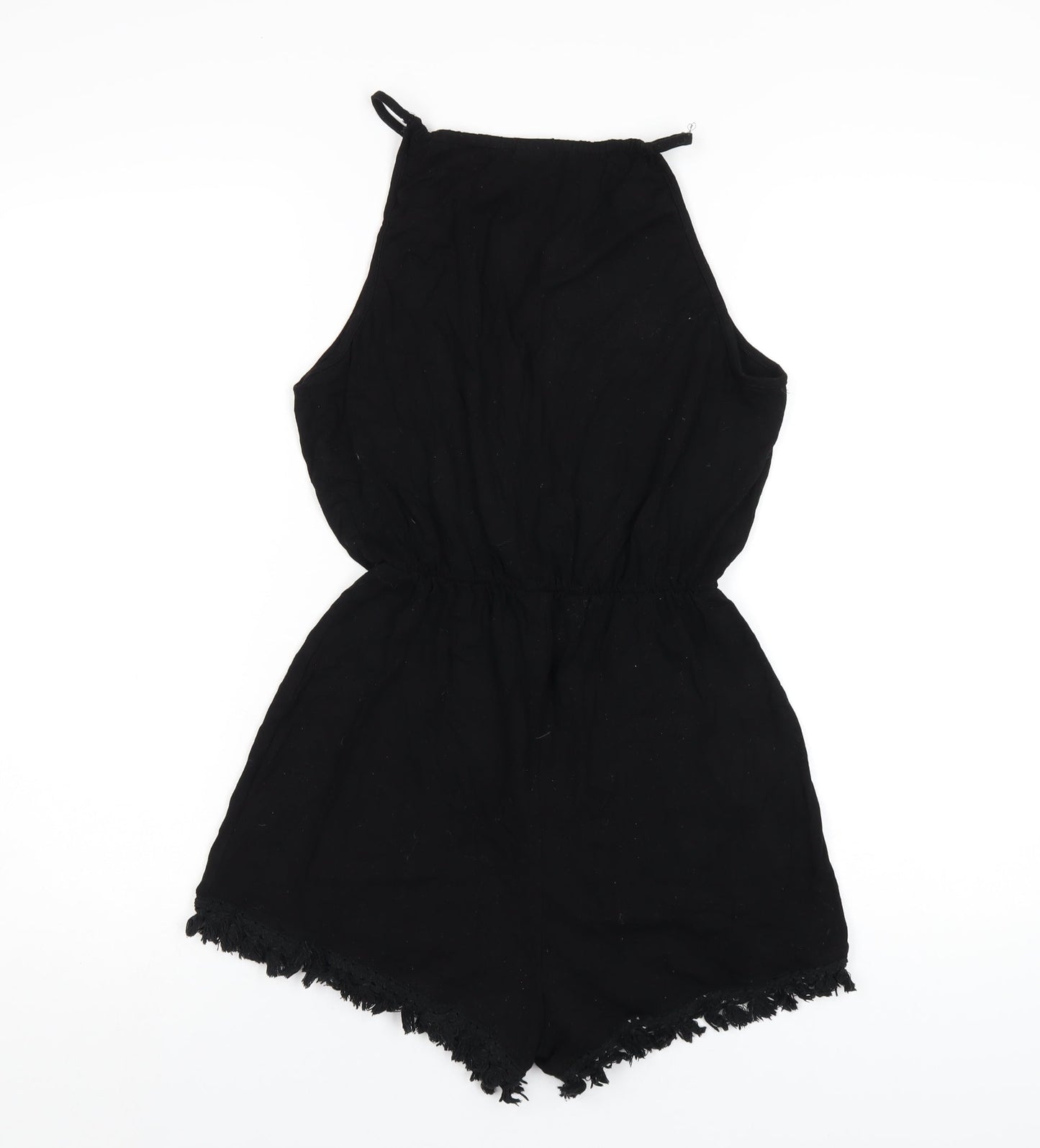 Womens UK Size 8 ASOS One-Piece Black Playsuit