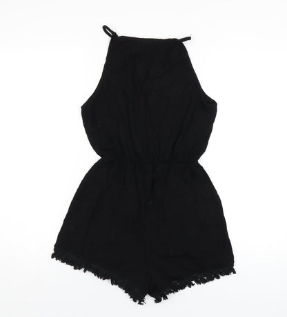 Womens UK Size 8 ASOS One-Piece Black Playsuit