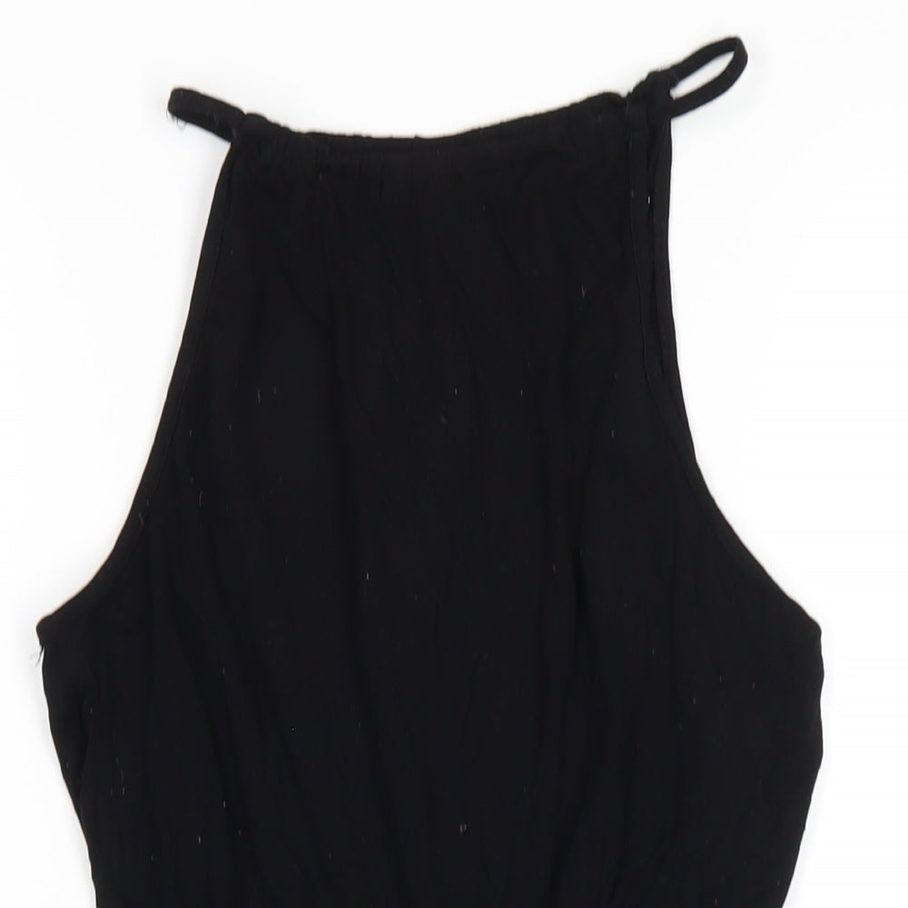 Womens UK Size 8 ASOS One-Piece Black Playsuit