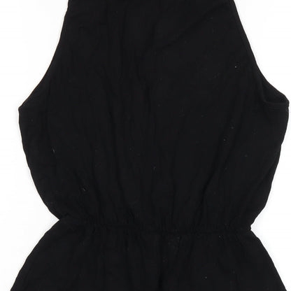 Womens UK Size 8 ASOS One-Piece Black Playsuit