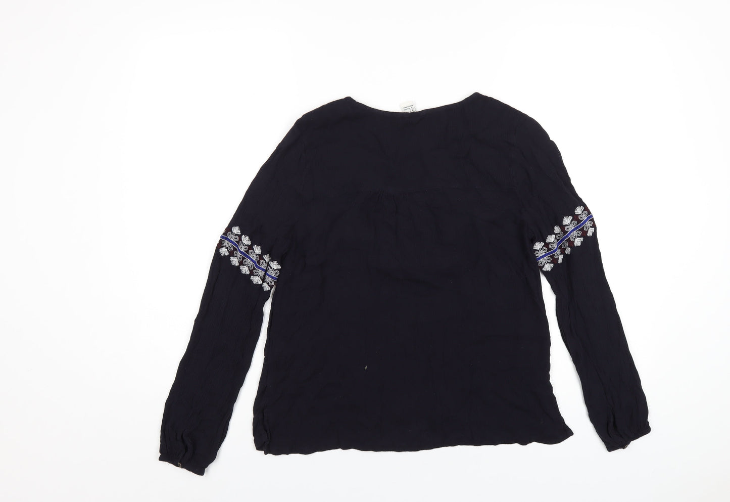 Womens UK Size S FOREVER 21 Blue Basic T-Shirt