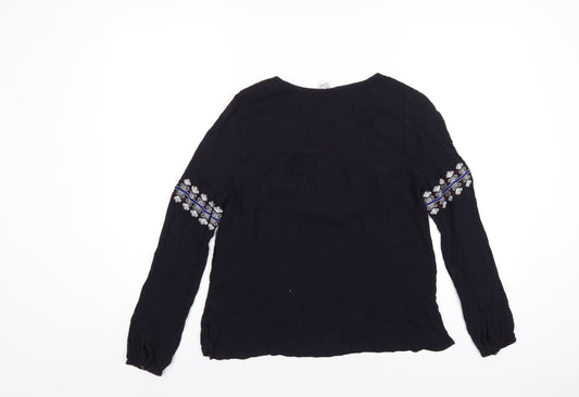 Womens UK Size S FOREVER 21 Blue Basic T-Shirt