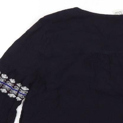 Womens UK Size S FOREVER 21 Blue Basic T-Shirt