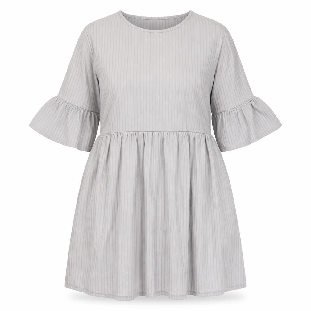 Boohoo Womens Grey Polyester A-Line Size 24 Round Neck Pullover