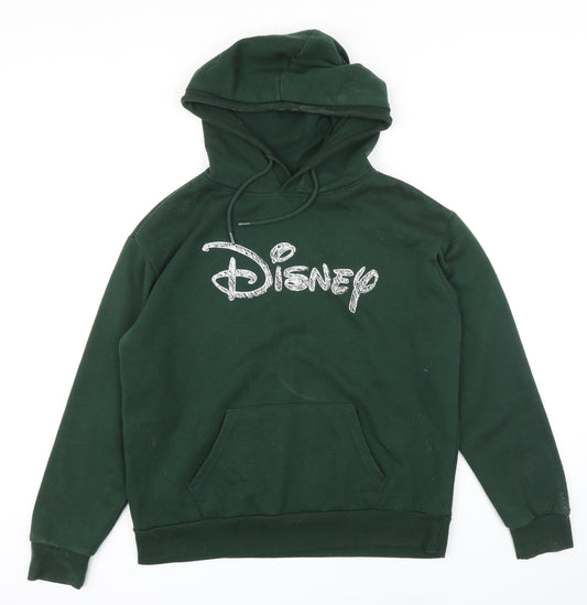 Womens UK Size S Disney Green Pullover Hoodie