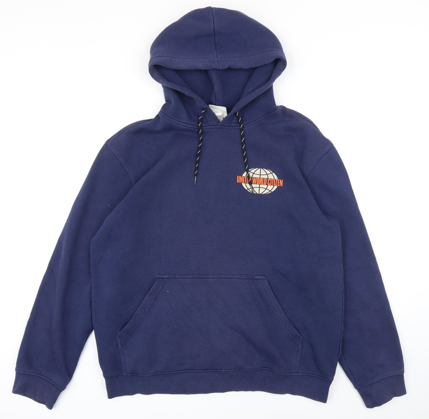Mens UK Size M H&M Blue Pullover Hoodie
