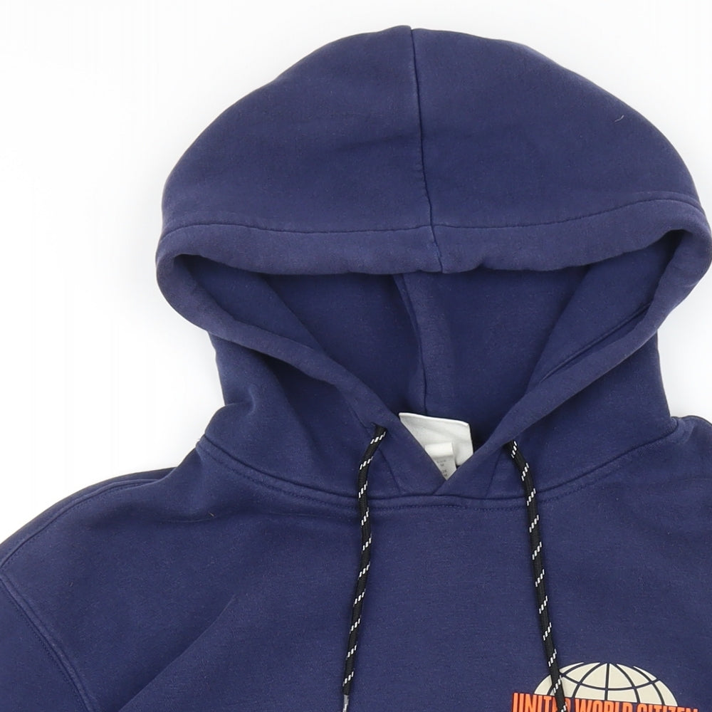 Mens UK Size M H&M Blue Pullover Hoodie