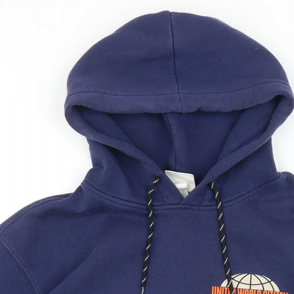 Mens UK Size M H&M Blue Pullover Hoodie