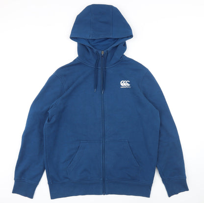 Canterbury Womens Blue Polyester Full Zip Hoodie Size L Zip