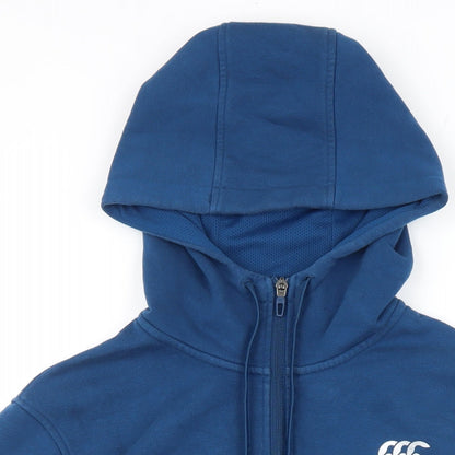 Canterbury Womens Blue Polyester Full Zip Hoodie Size L Zip