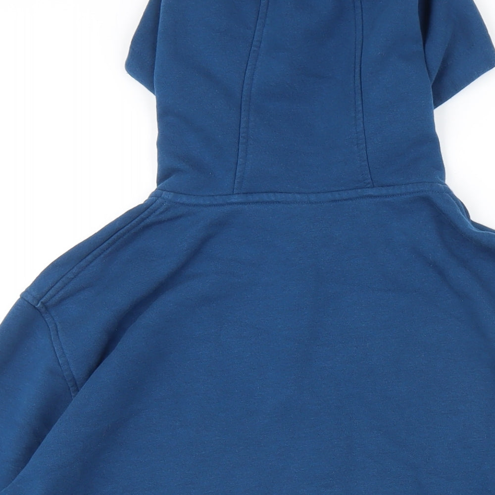 Canterbury Womens Blue Polyester Full Zip Hoodie Size L Zip