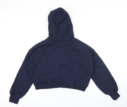 Hollister Womens Black Polyamide Fibre Full Zip Hoodie Size XS Zip - Fleece lining