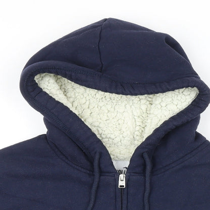 Hollister Womens Black Polyamide Fibre Full Zip Hoodie Size XS Zip - Fleece lining