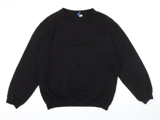 H&M Womens Black Polyester Pullover Sweatshirt Size M
