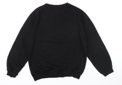 H&M Womens Black Polyester Pullover Sweatshirt Size M
